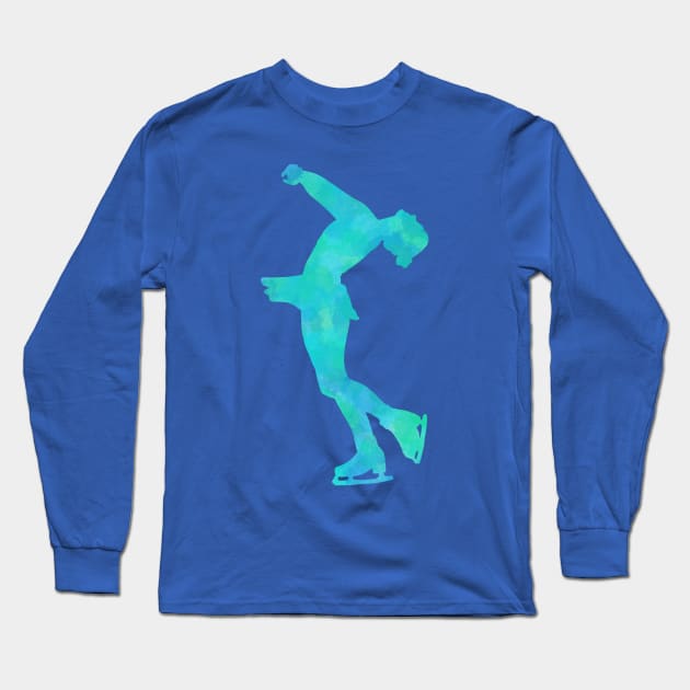 Figure skating (layback spin) Long Sleeve T-Shirt by Becky-Marie